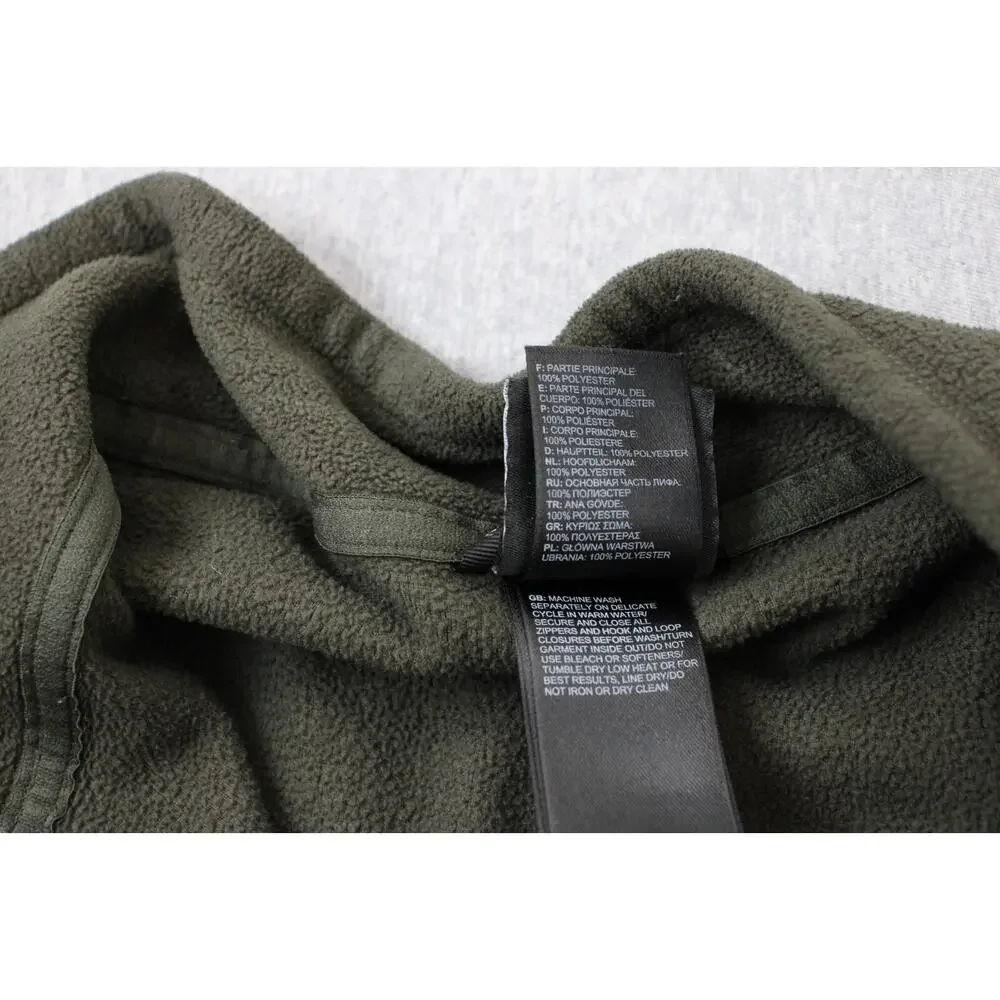 The North Face Sweatshirt Mens XL Green Fleece 1/4 Zip Mock Neck‎ Long Sleeve